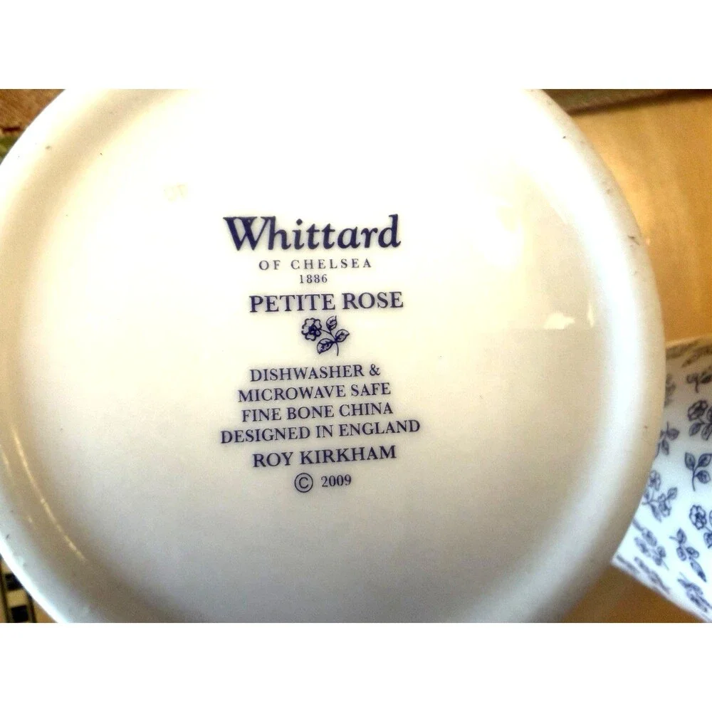 Whittard of Chelsea Petite Rose Creamer Pitcher X 2 Bone China Roy Kirkham 2009